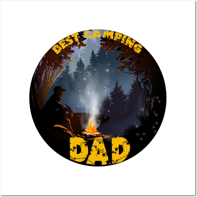 Best Camping Dad Ever Funny Camping Wall Art by love shop store